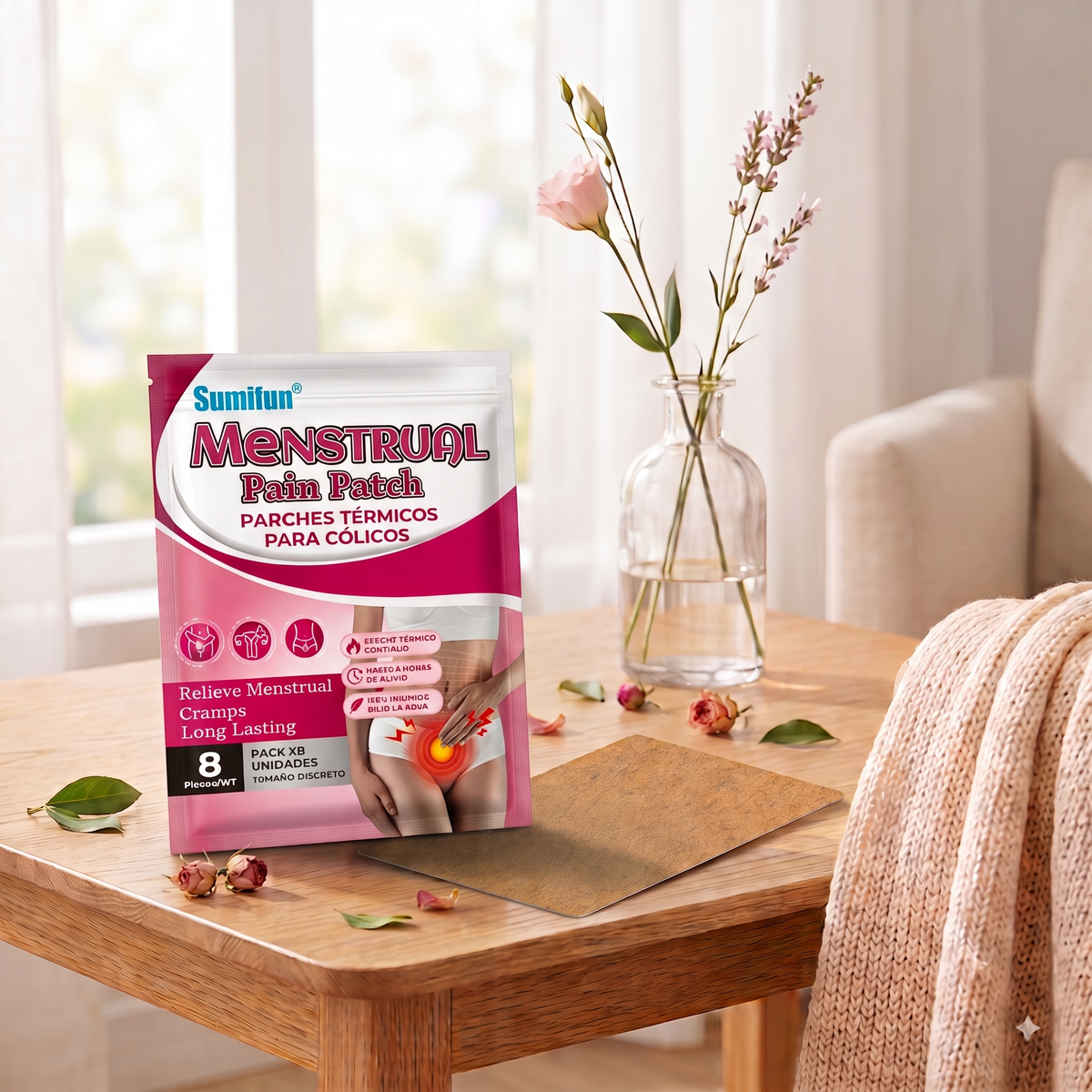 Parches Térmicos para Cólicos y Alivio Menstrual (Pack x8)